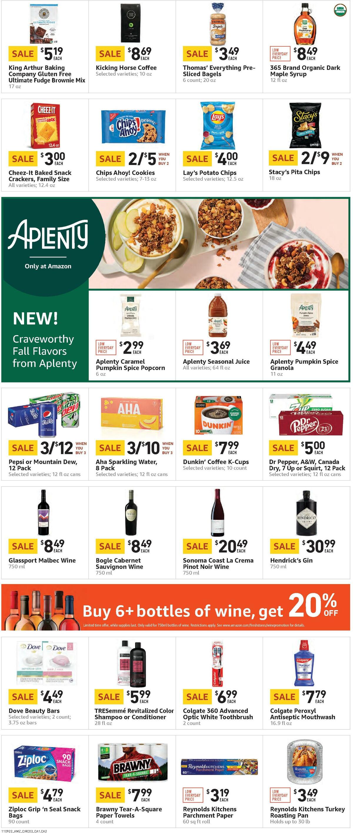 Amazon Fresh Weekly Ad from November 9