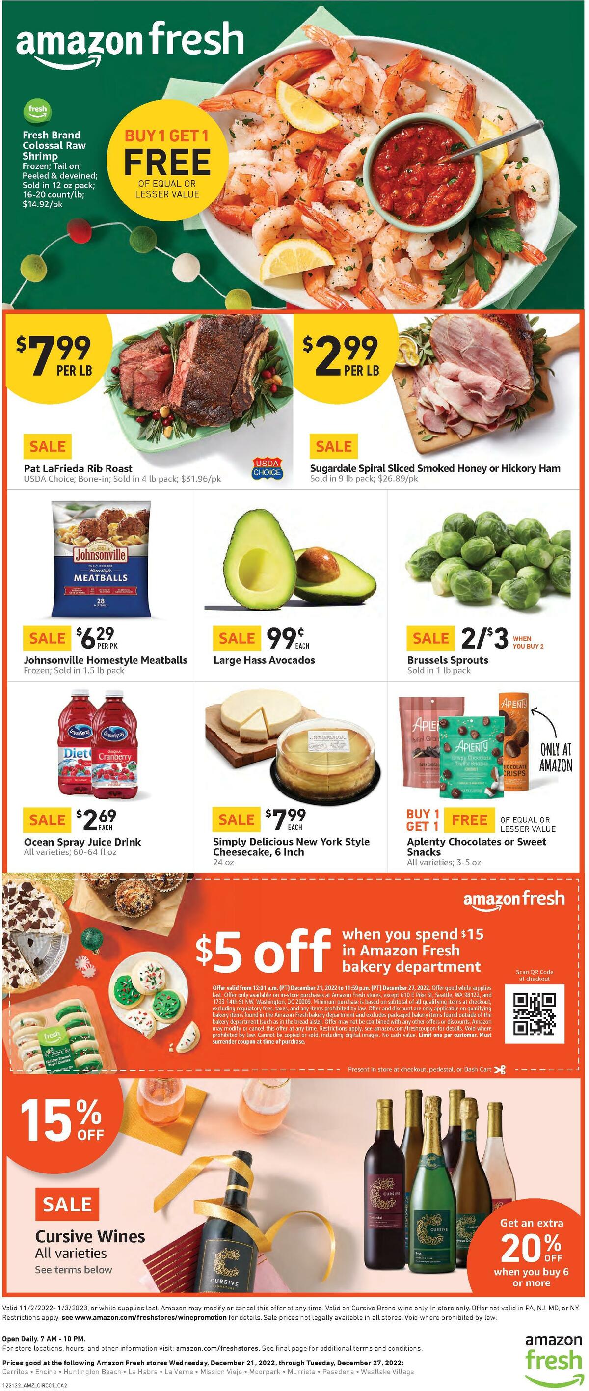 Amazon Fresh Weekly Ad from December 21