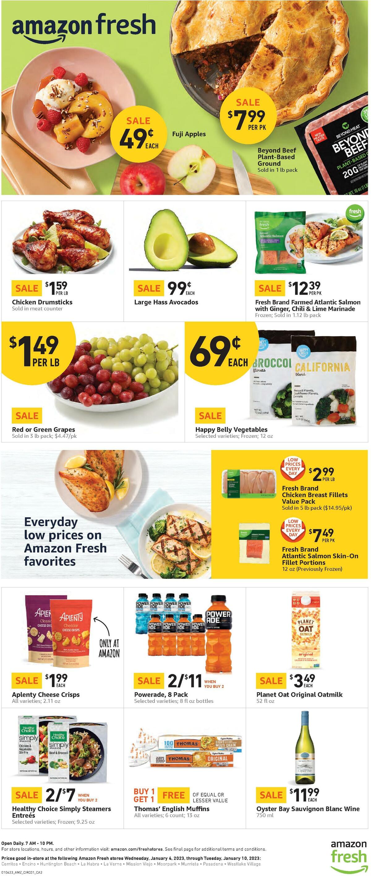 Amazon Fresh Weekly Ad from January 4