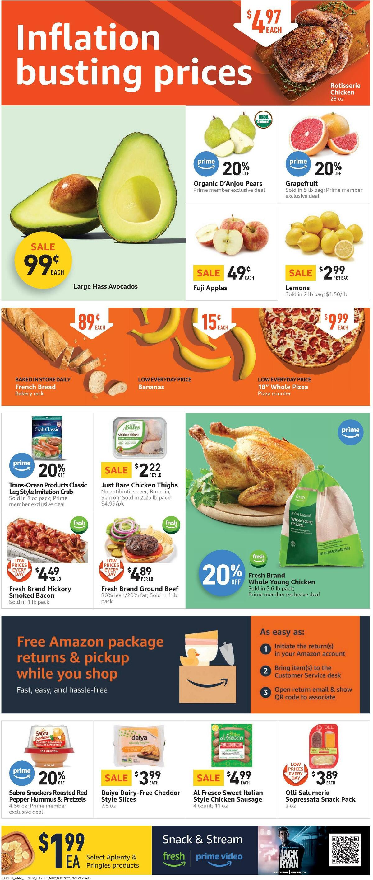 Amazon Fresh Weekly Ad from January 11