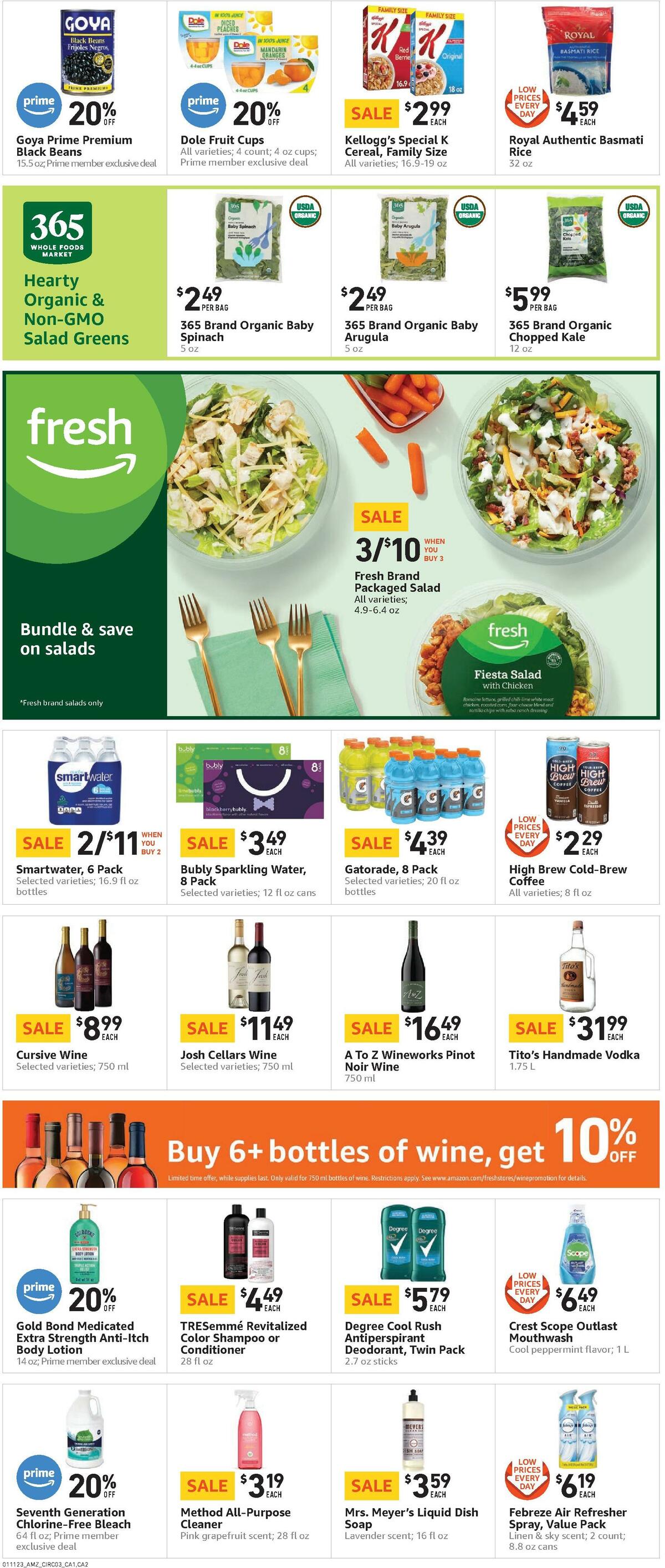 Amazon Fresh Weekly Ad from January 11