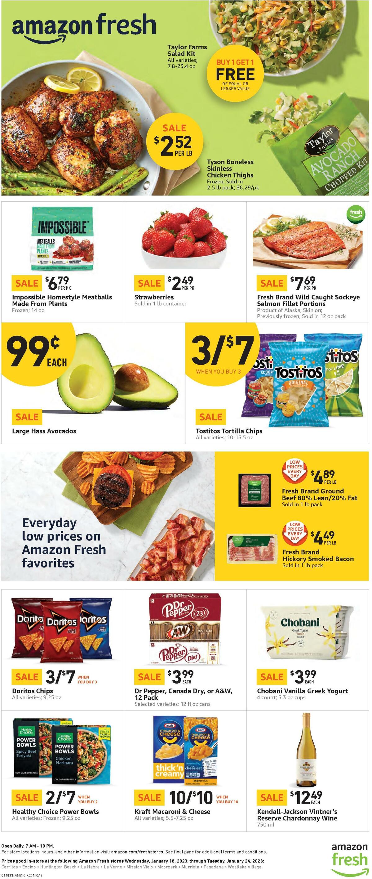 Amazon Fresh Weekly Ad from January 18