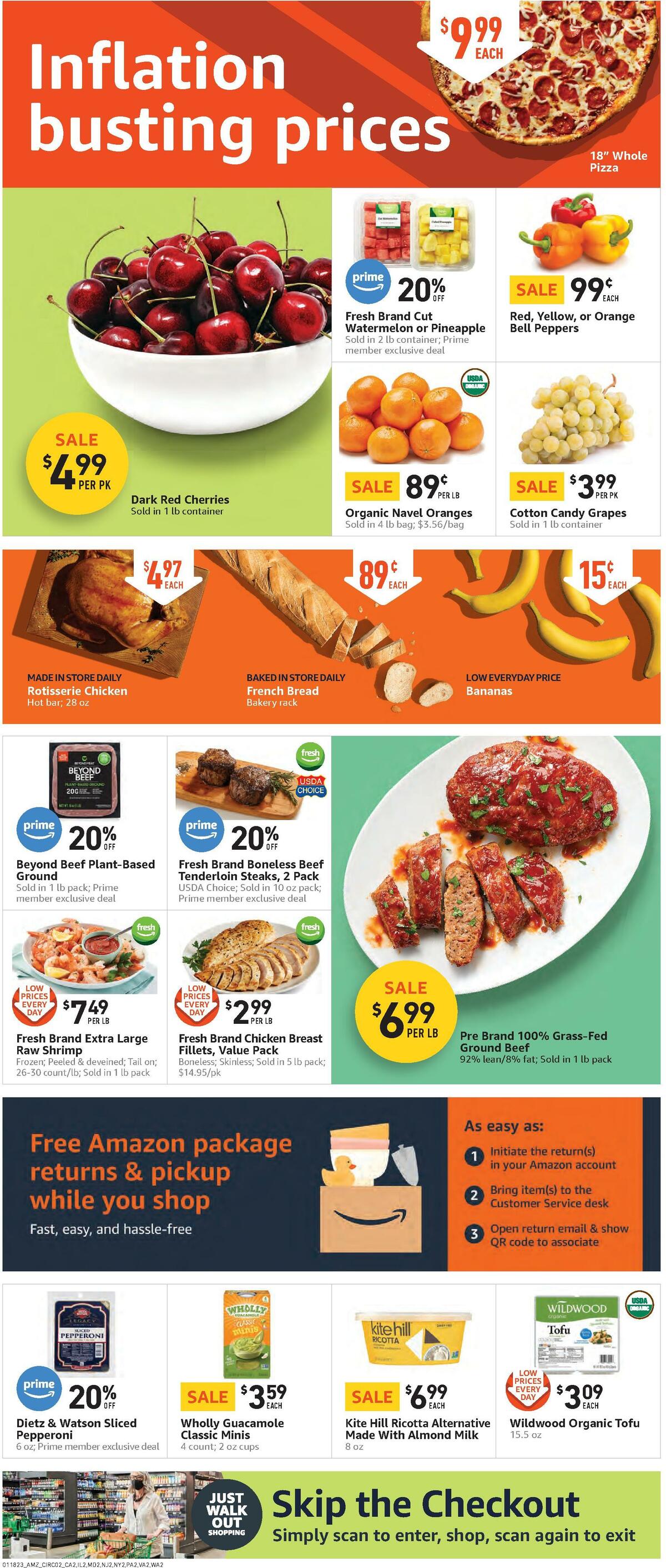 Amazon Fresh Weekly Ad from January 18