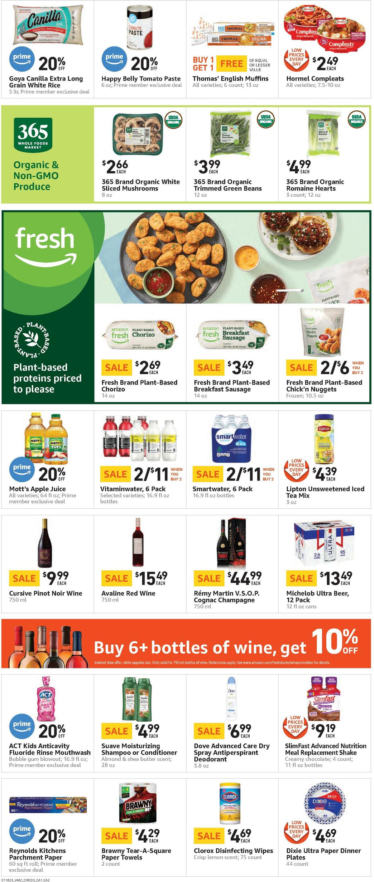 Amazon Fresh Weekly Ad from January 18