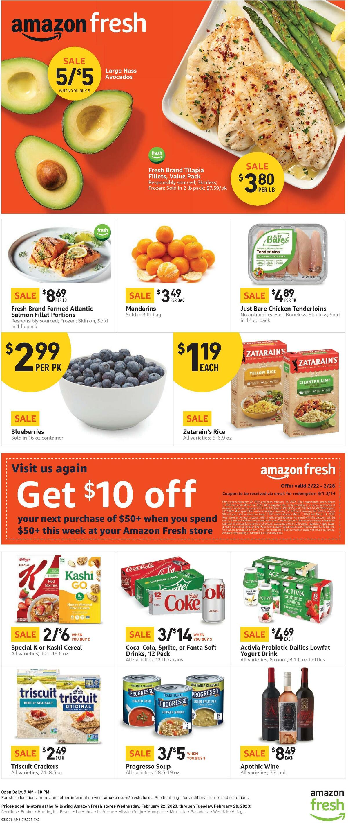 Amazon Fresh Weekly Ad from February 22