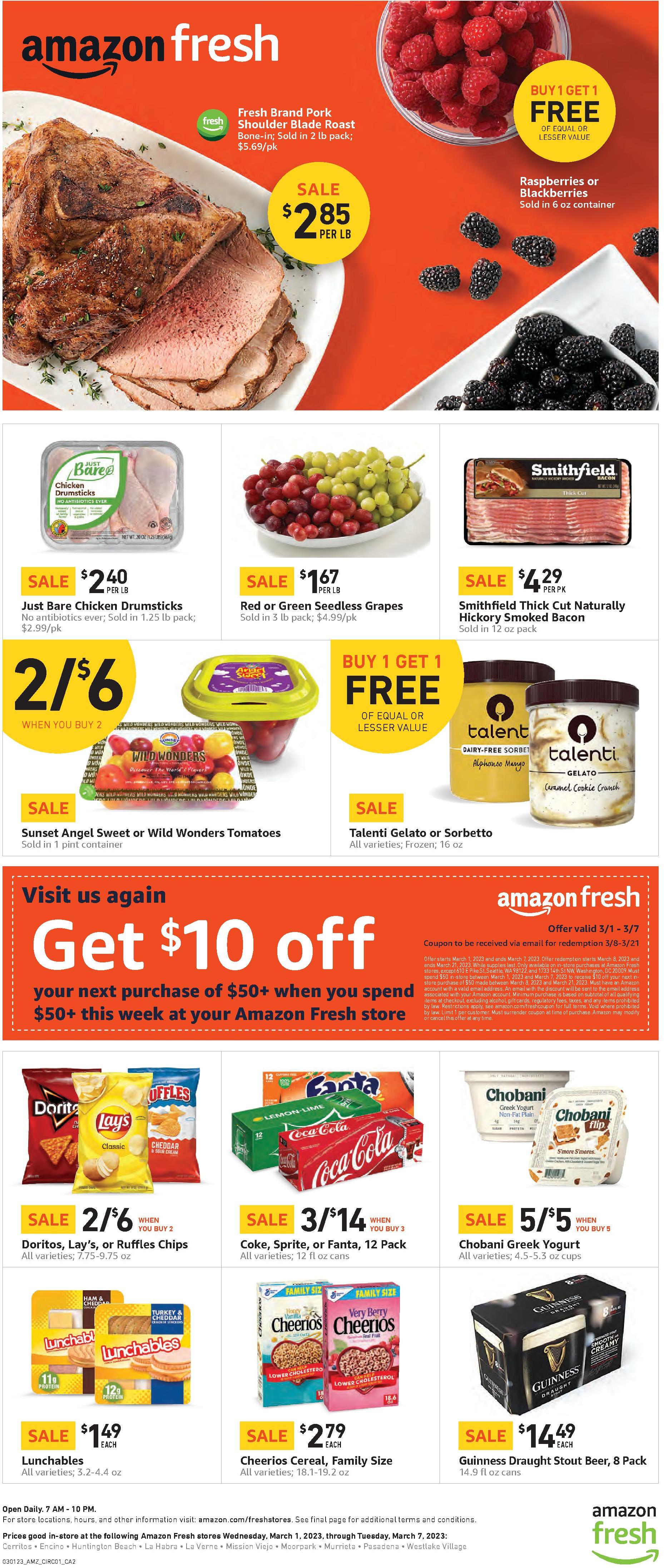 Amazon Fresh Weekly Ad from March 1