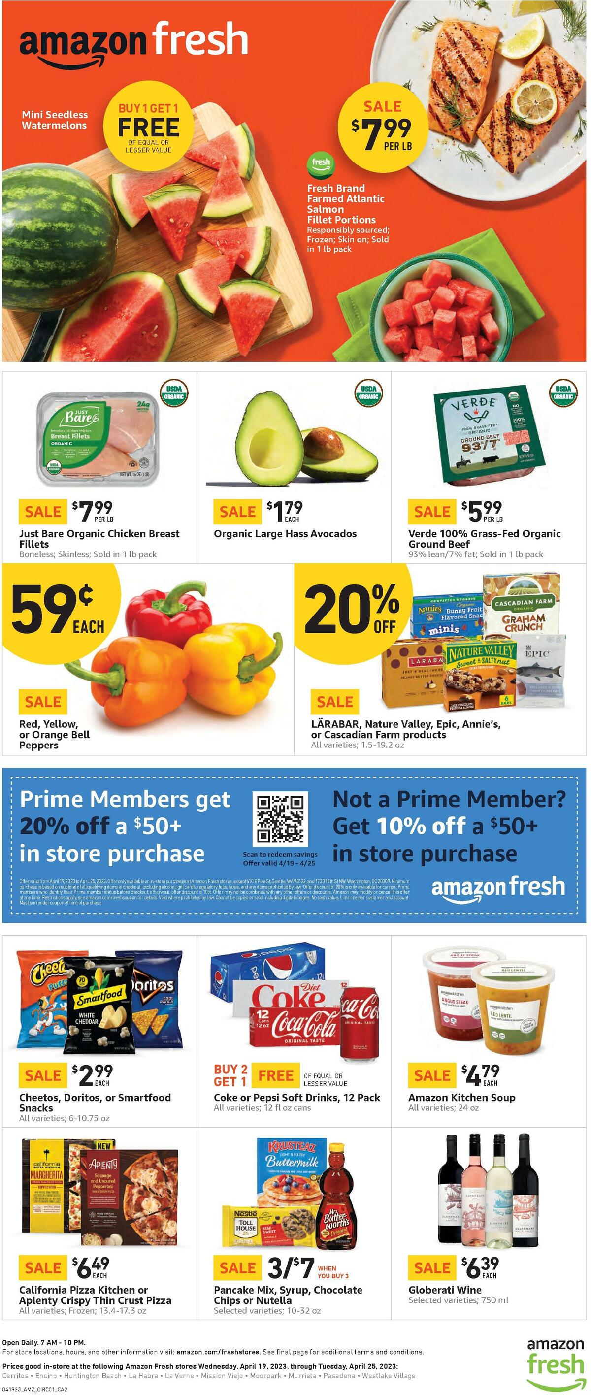 Amazon Fresh Weekly Ad from April 19