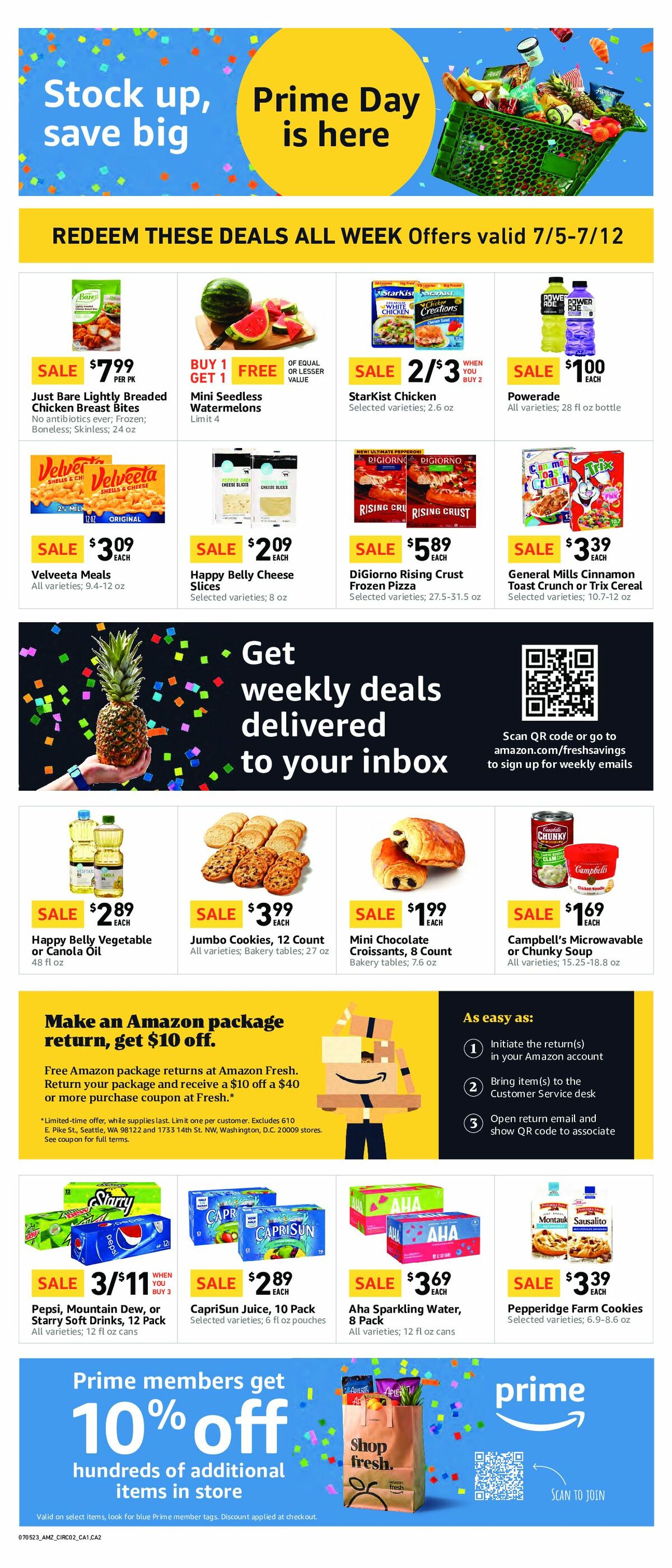 Amazon Fresh Weekly Ad from July 5