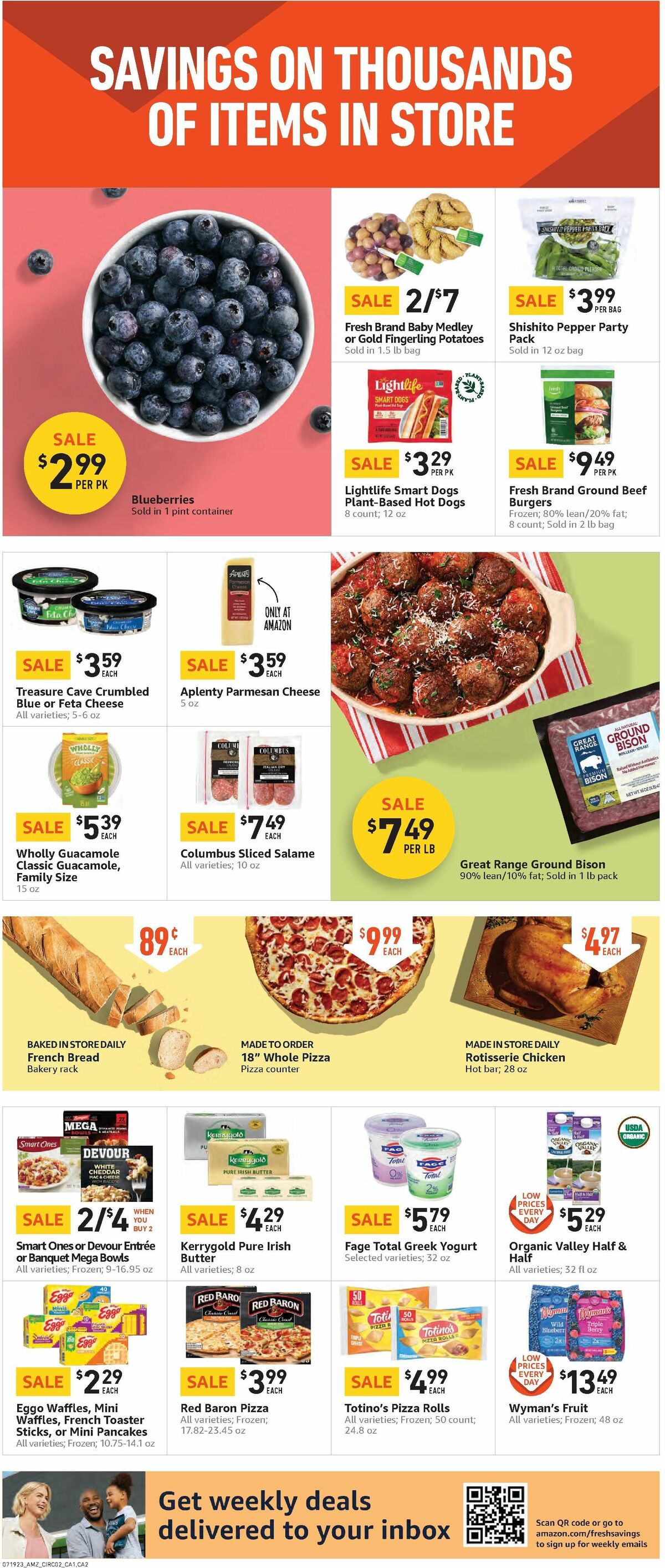 Amazon Fresh Weekly Ad from July 19