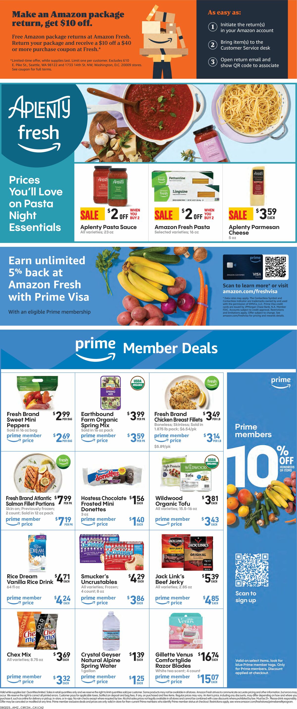 Amazon Fresh Weekly Ad from August 2