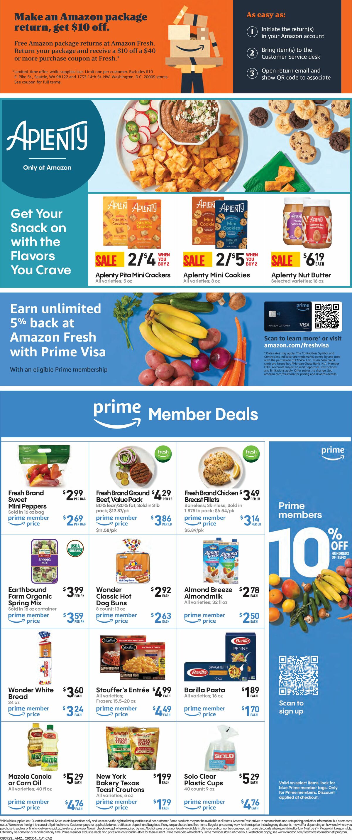 Amazon Fresh Weekly Ad from August 9