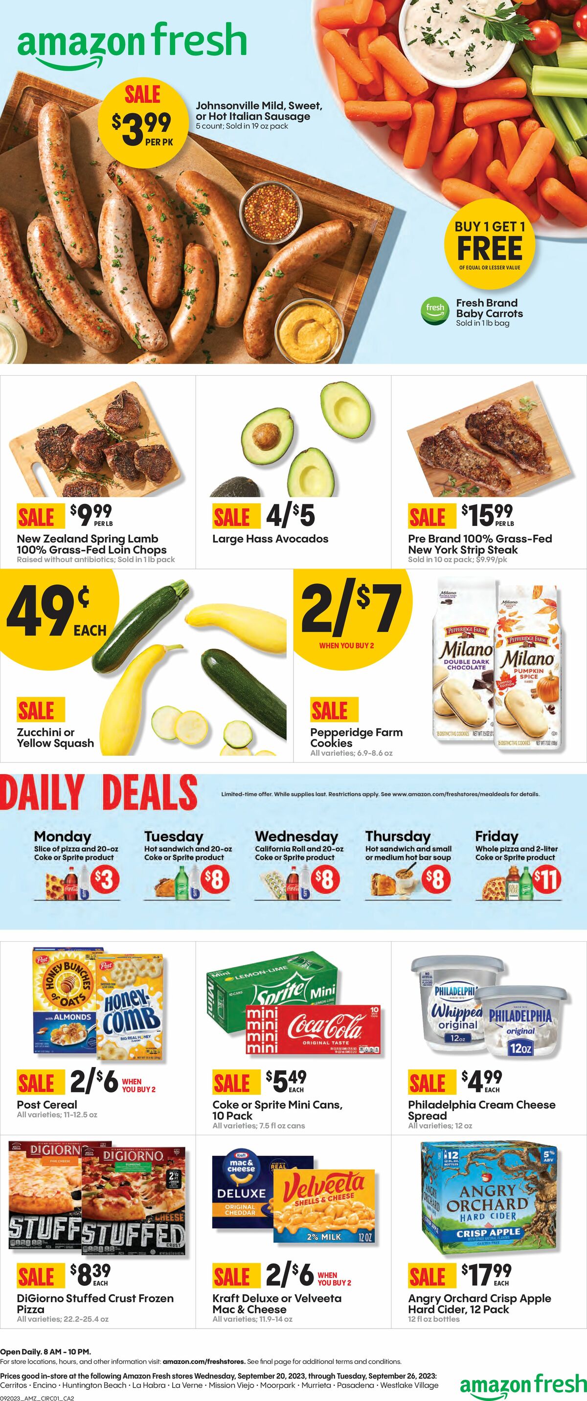 Amazon Fresh Weekly Ad from September 20