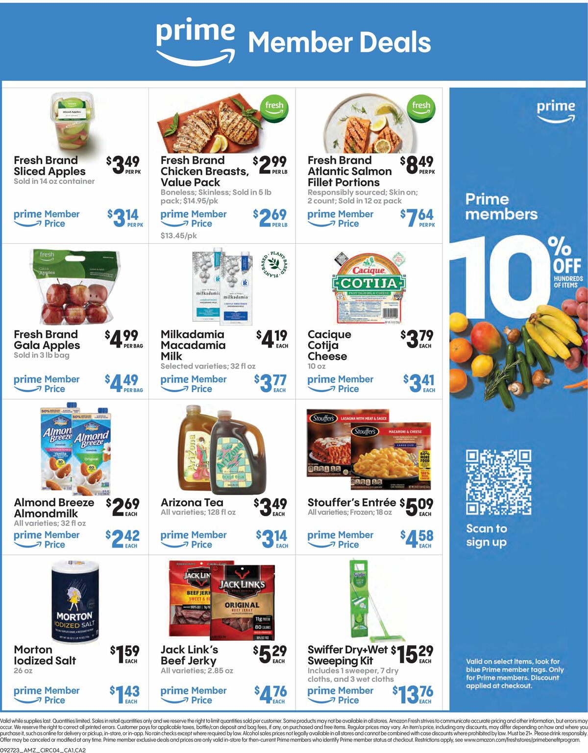 Amazon Fresh Weekly Ad from September 27