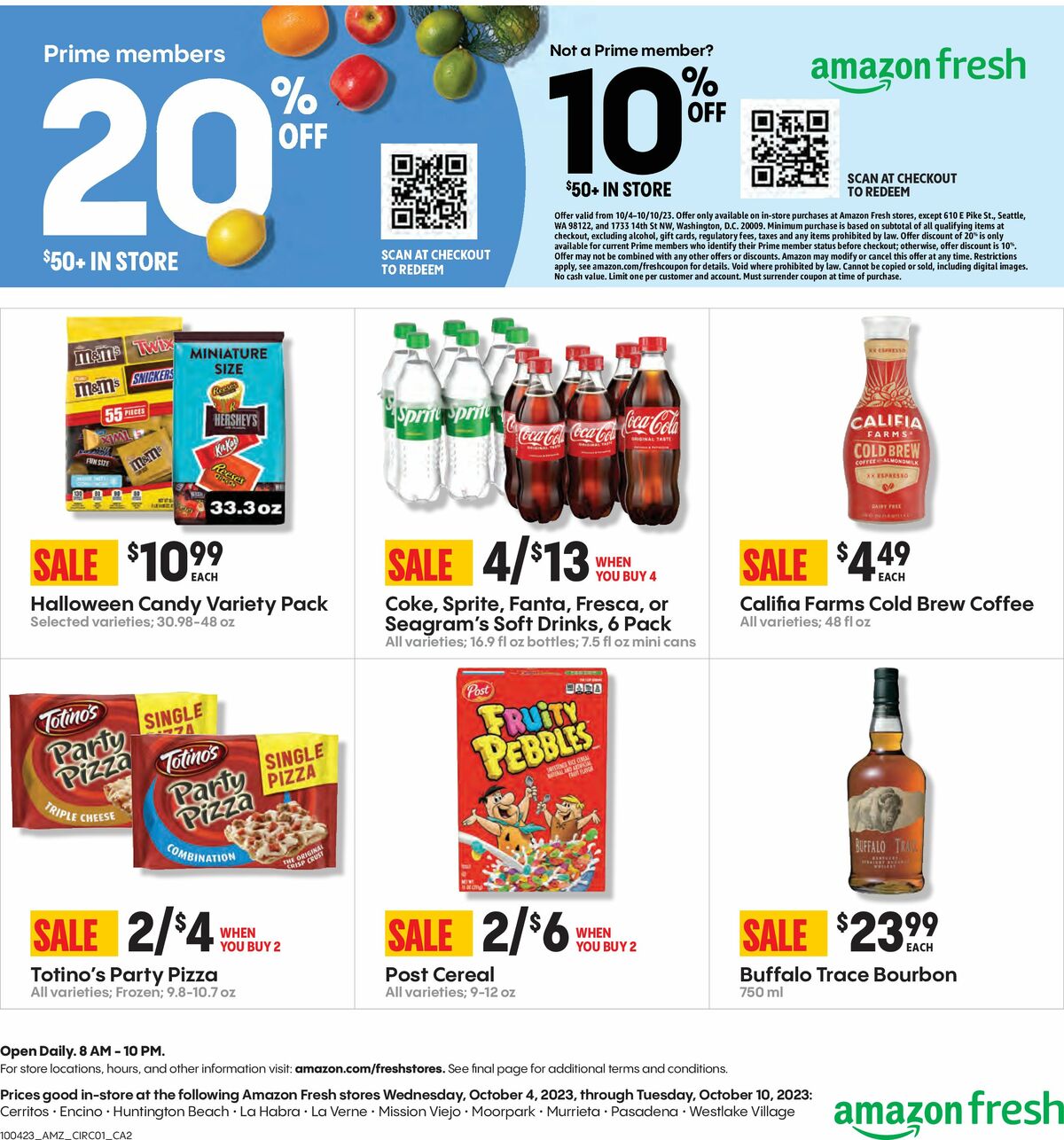 Amazon Fresh Weekly Ad from October 4