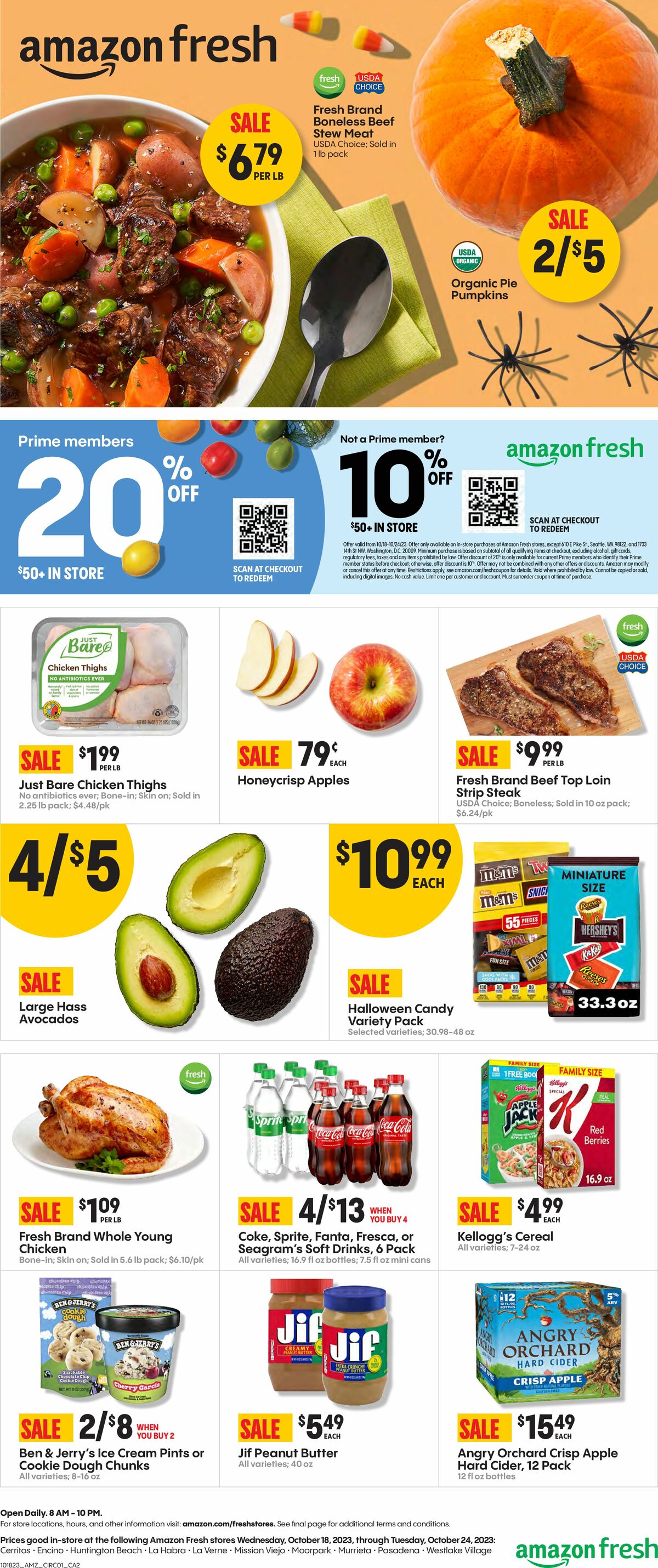 Amazon Fresh Weekly Ad from October 18