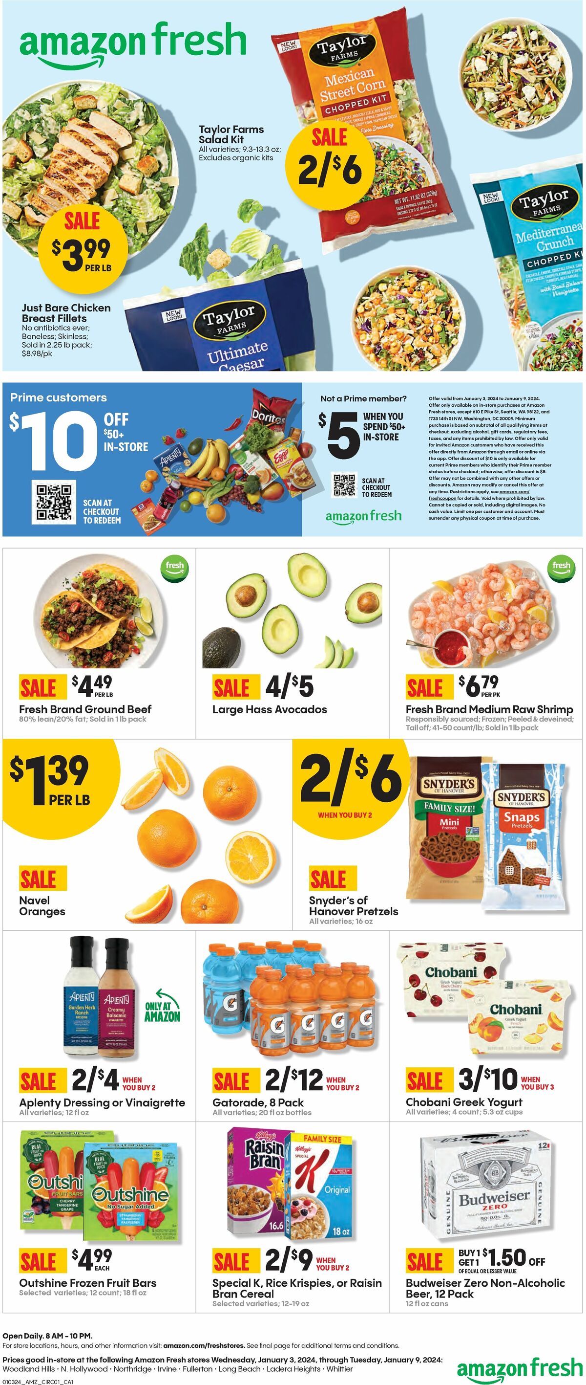 Amazon Fresh Weekly Ad from January 3