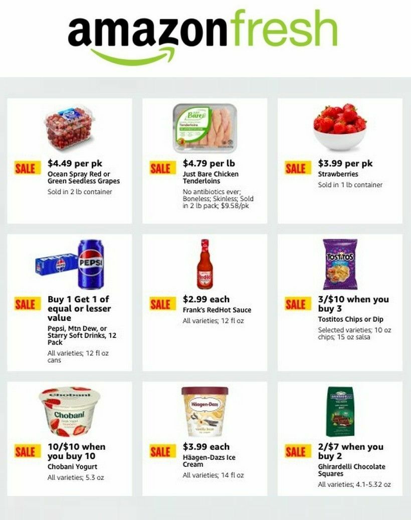 Amazon Fresh Weekly Ad from January 31