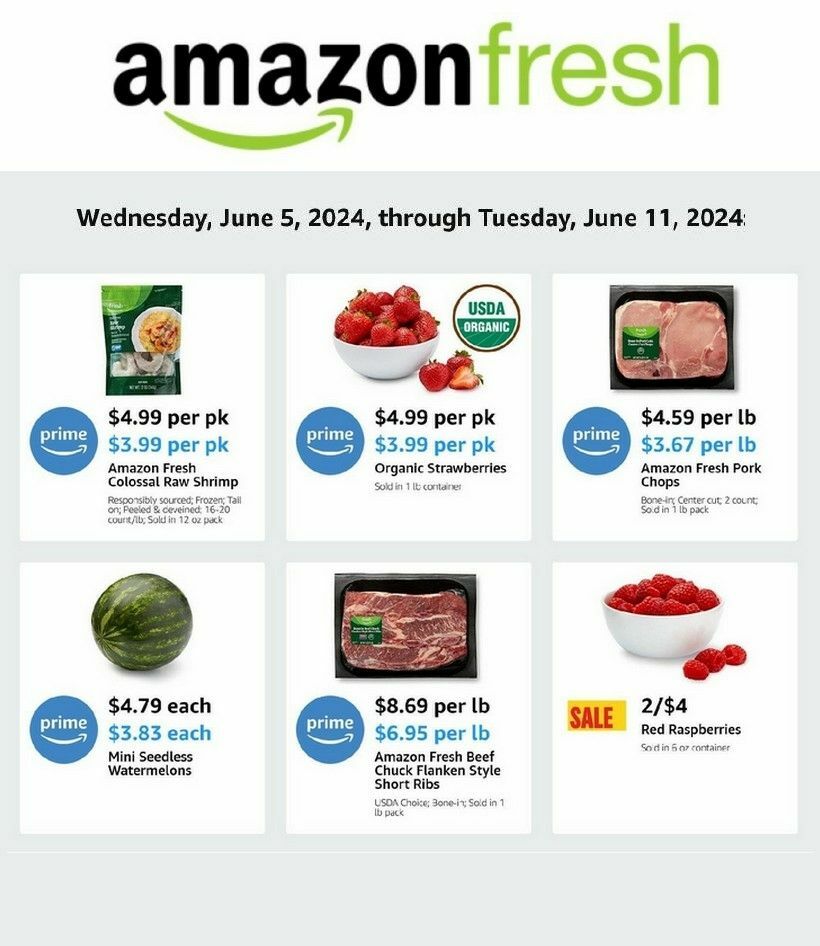 Amazon Fresh Weekly Ad from June 5