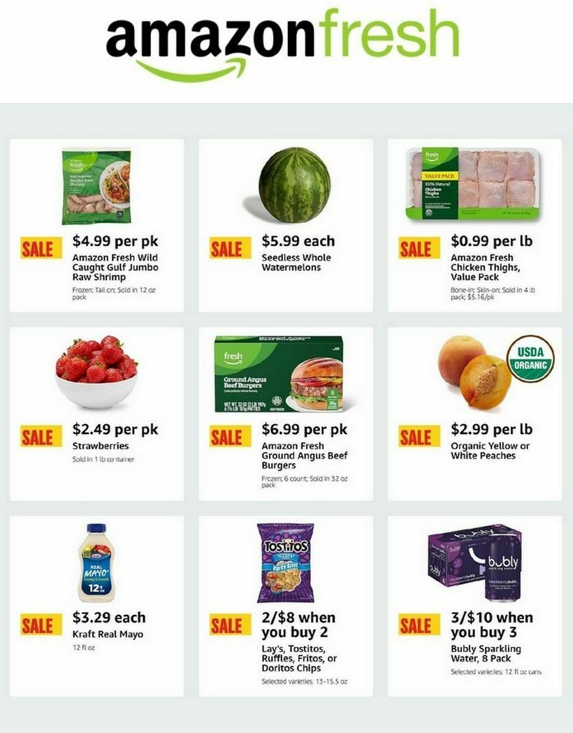 Amazon Fresh Weekly Ad from June 19