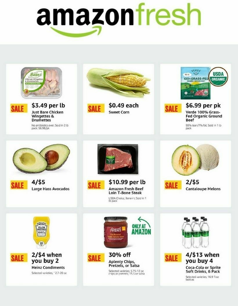 Amazon Fresh Weekly Ad from July 18