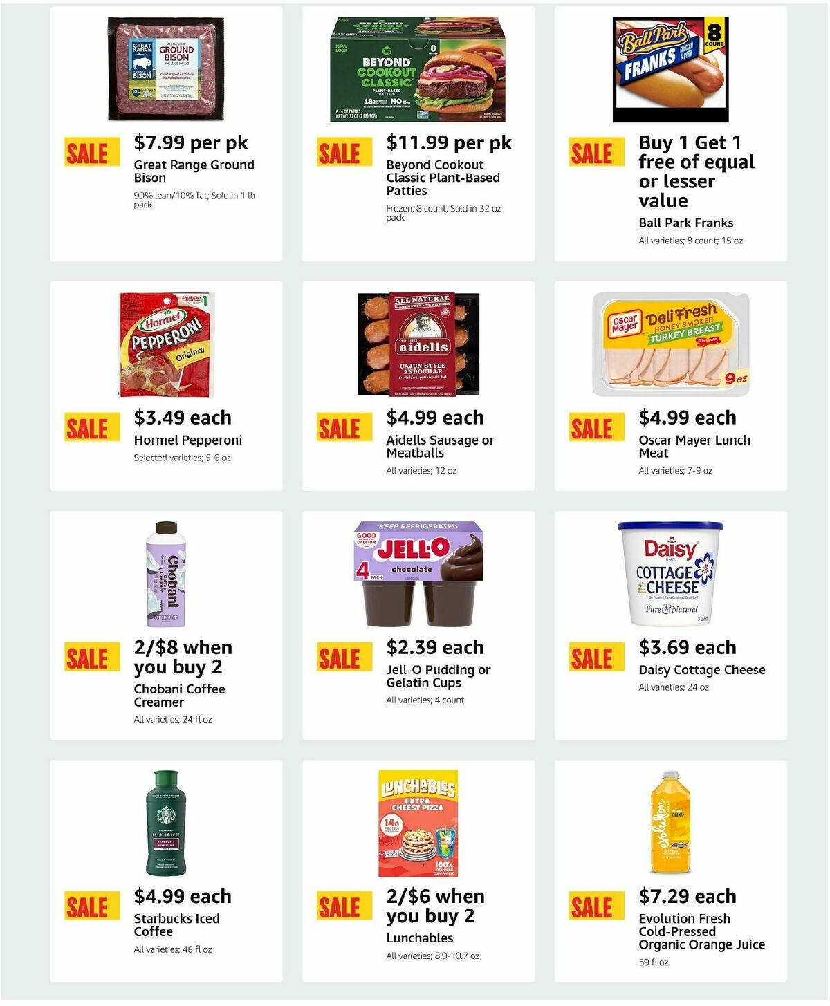 Amazon Fresh Weekly Ad from July 18