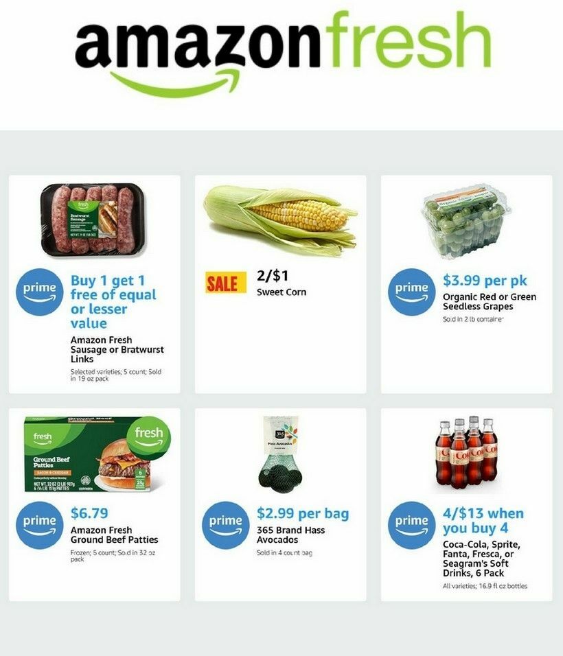 Amazon Fresh Weekly Ad from July 31