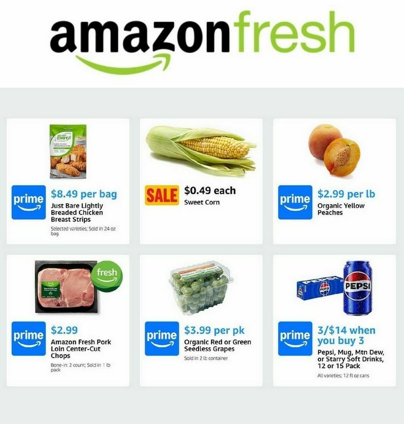 Amazon Fresh Weekly Ad from August 7