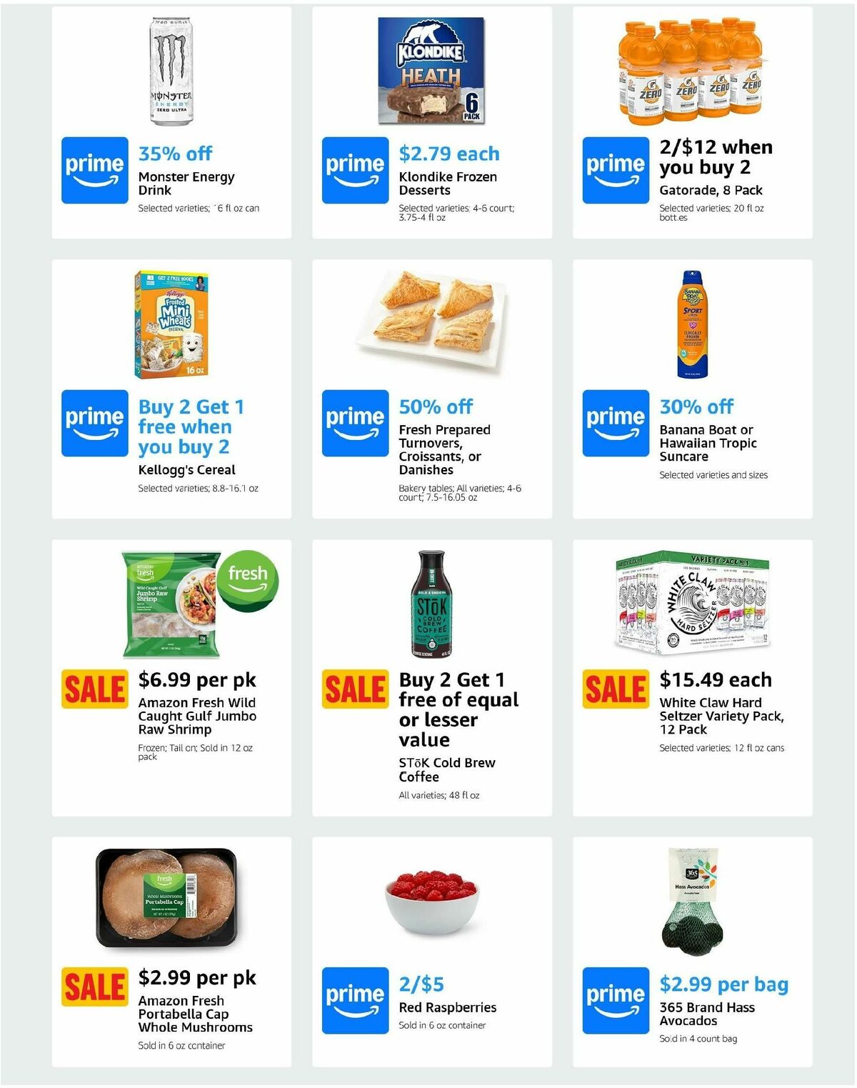 Amazon Fresh Weekly Ad from August 7