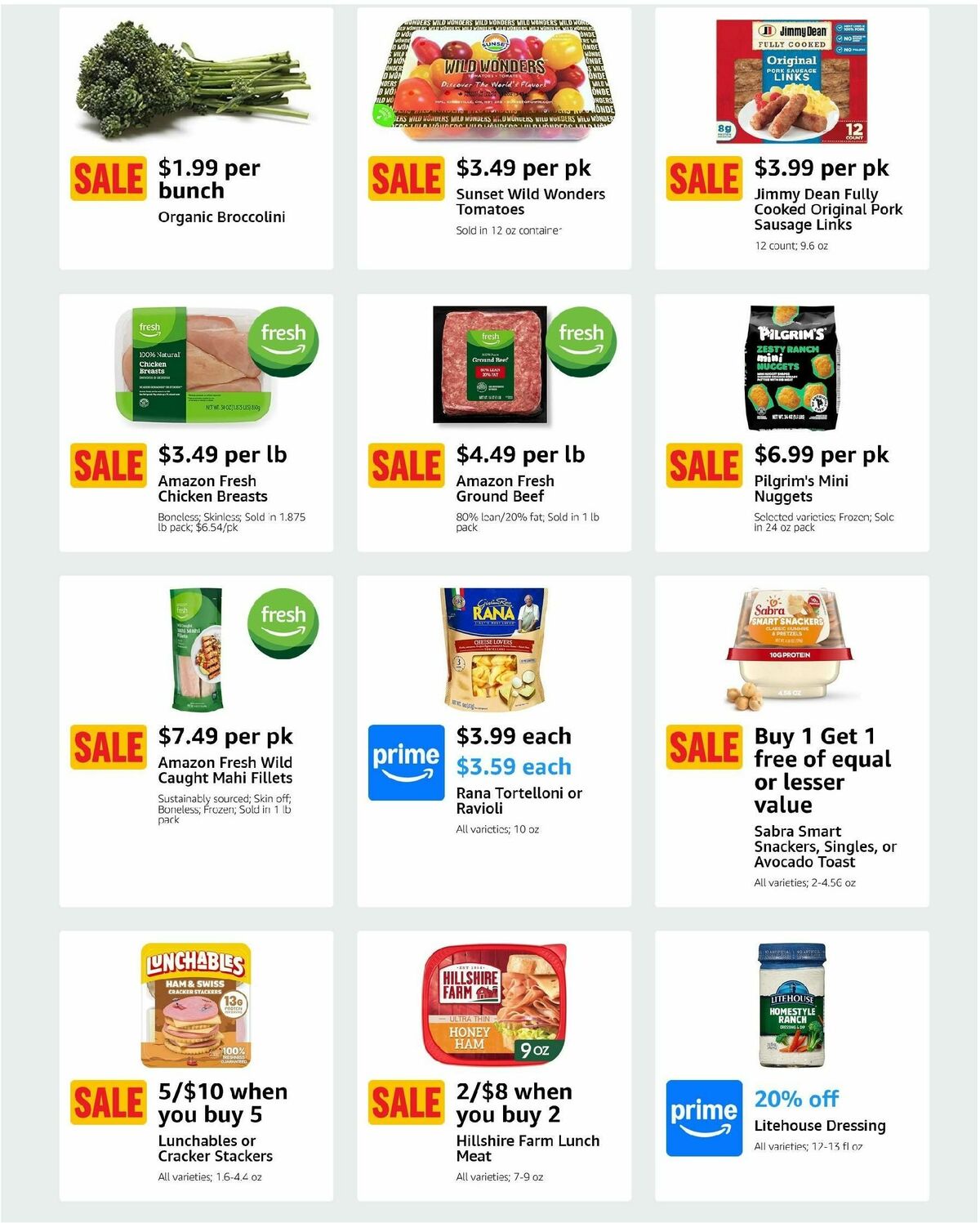 Amazon Fresh Weekly Ad from August 7