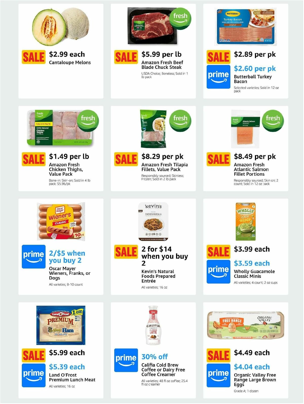 Amazon Fresh Weekly Ad from August 21