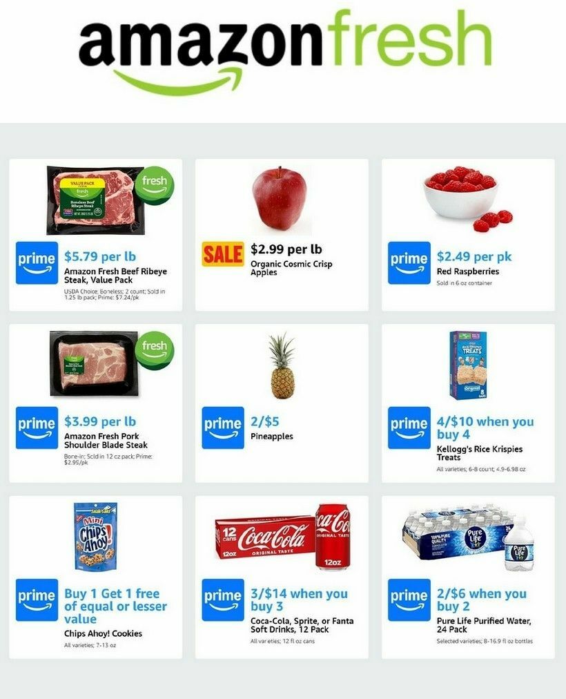 Amazon Fresh Weekly Ad from August 28