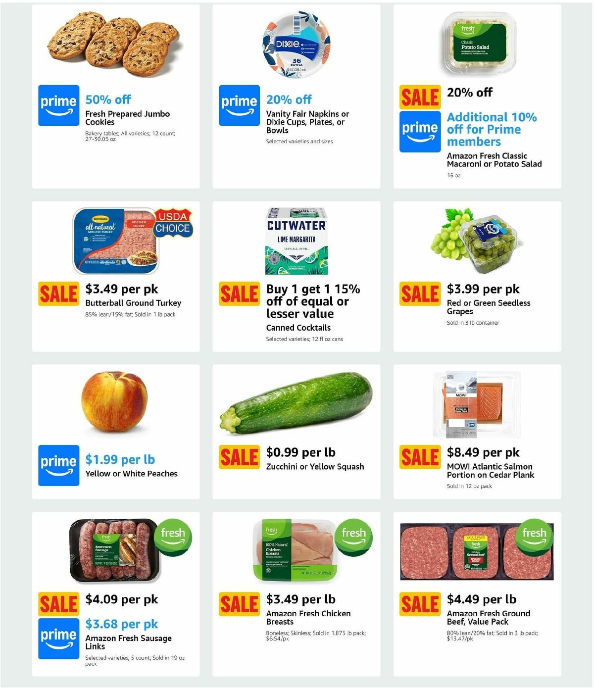 Amazon Fresh Weekly Ad from August 28