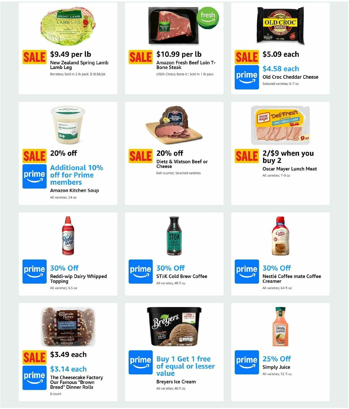 Amazon Fresh Weekly Ad from September 11