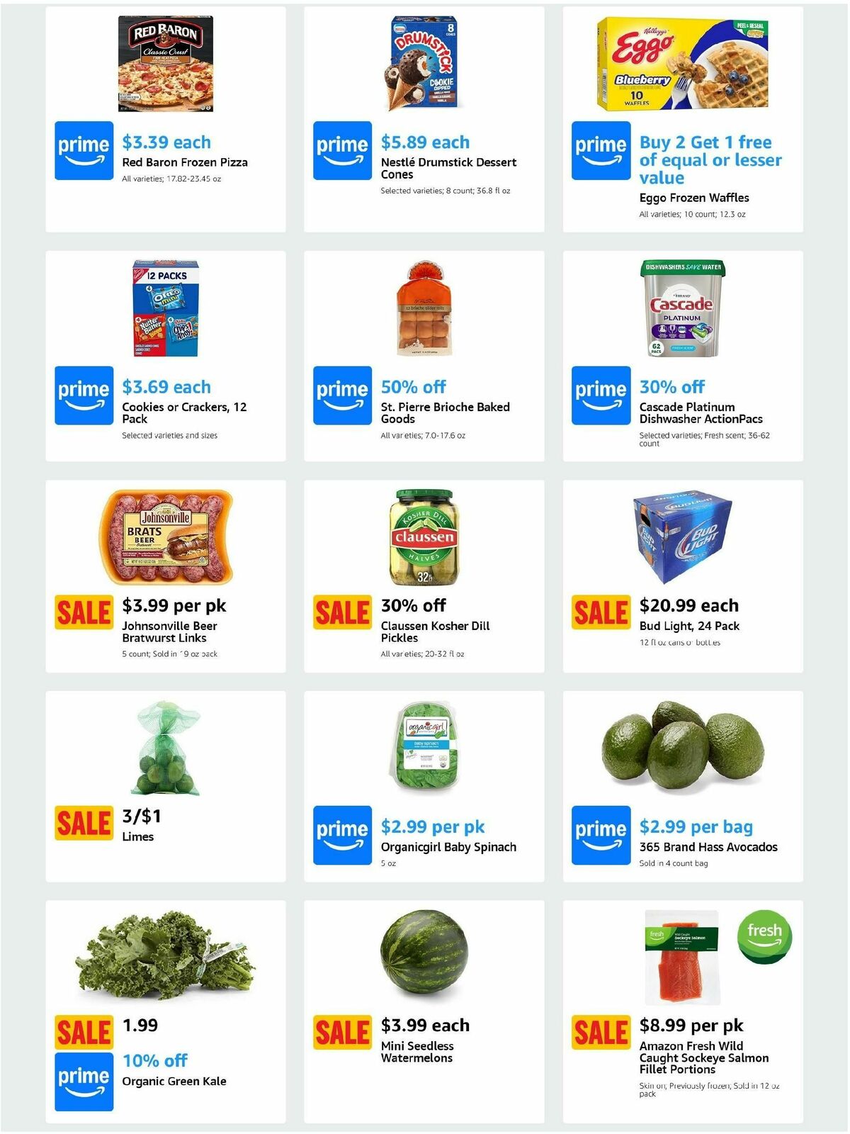 Amazon Fresh Weekly Ad from September 25