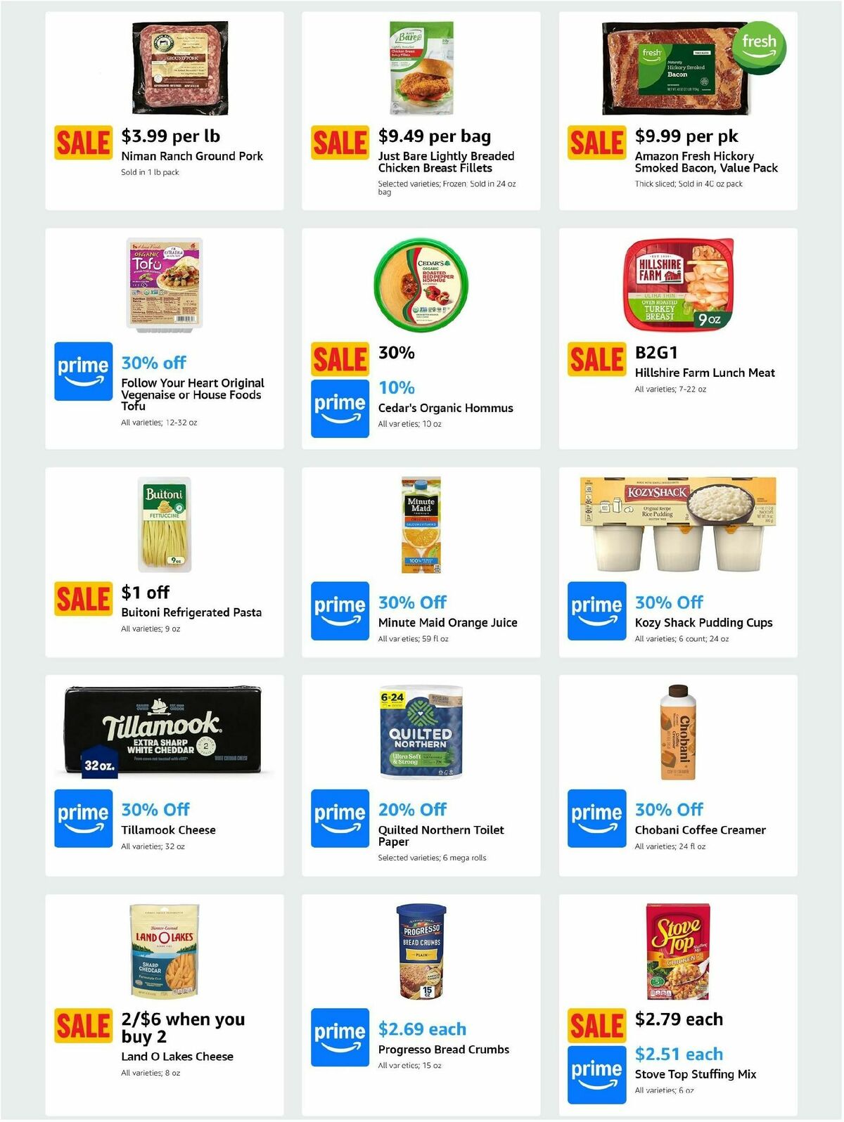 Amazon Fresh Weekly Ad from September 25