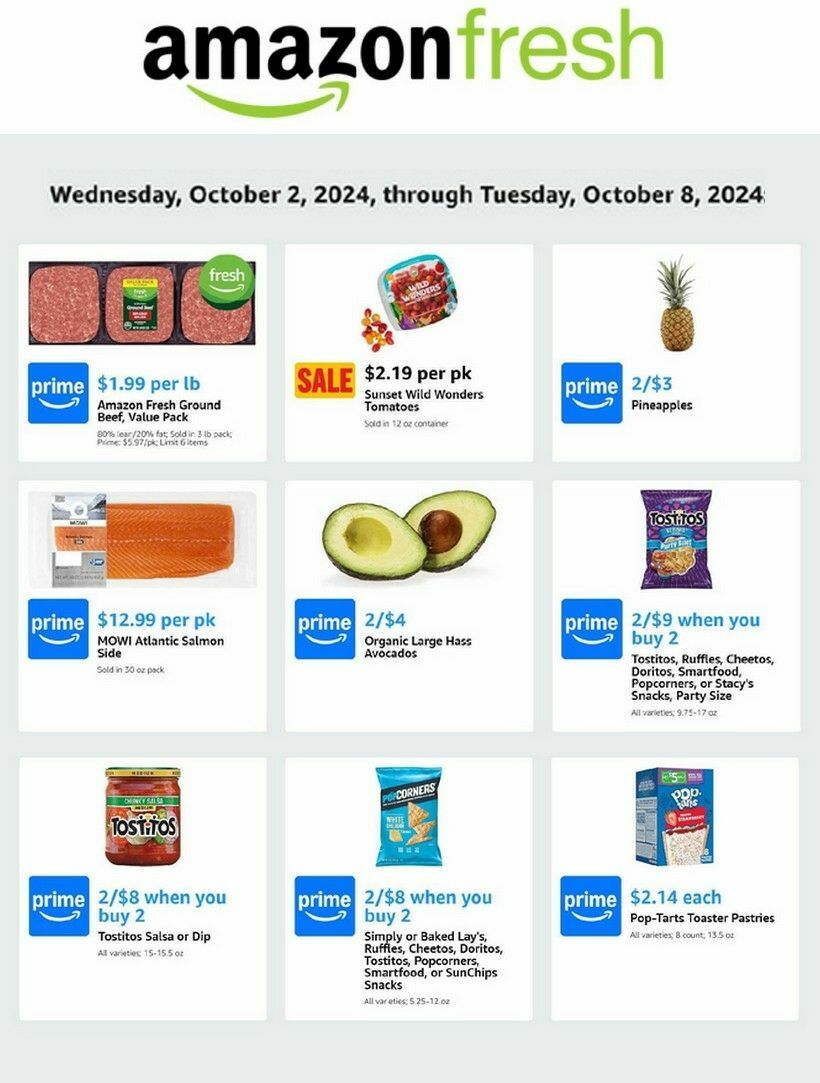 Amazon Fresh Weekly Ad from October 2