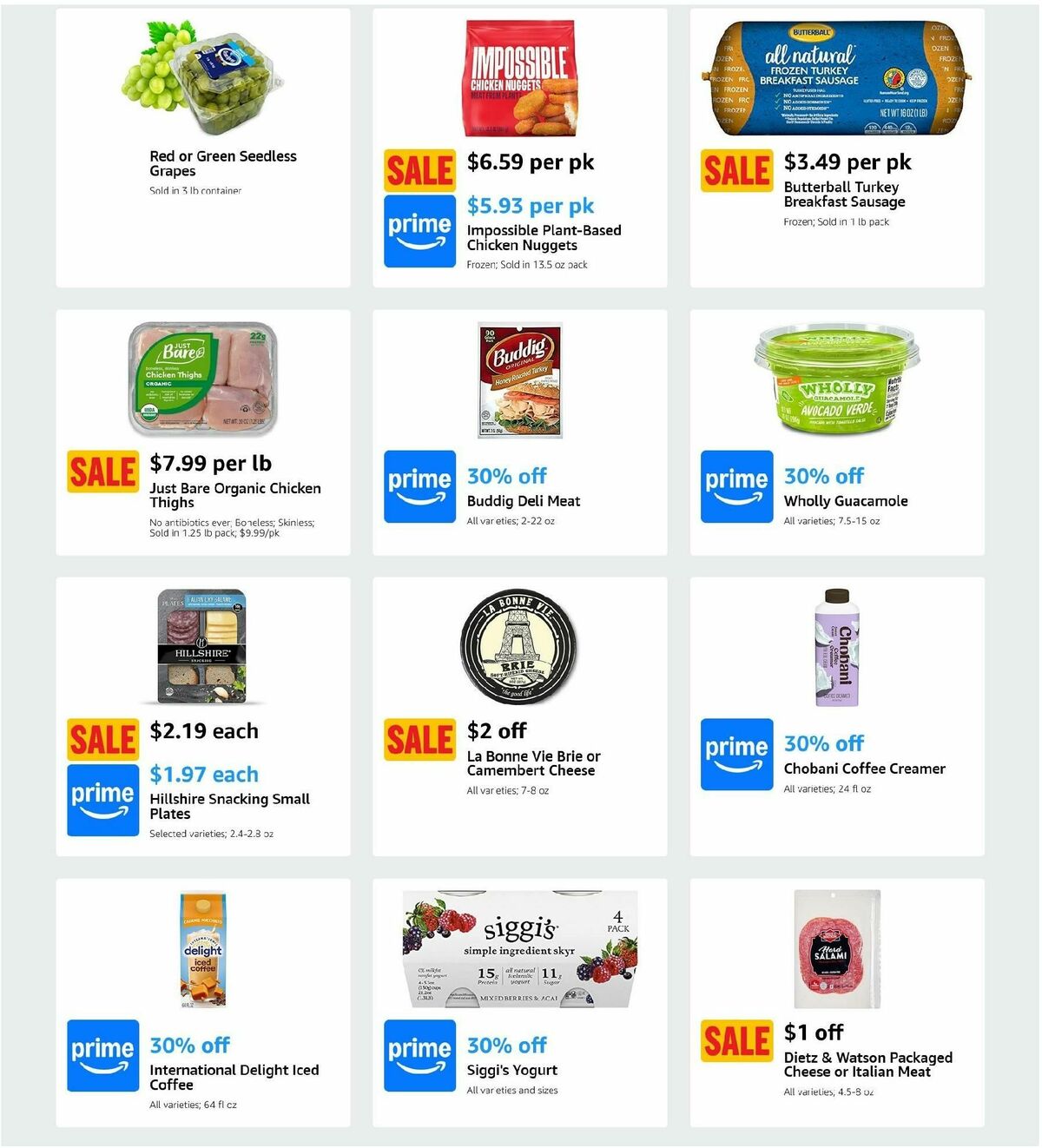 Amazon Fresh Weekly Ad from October 2