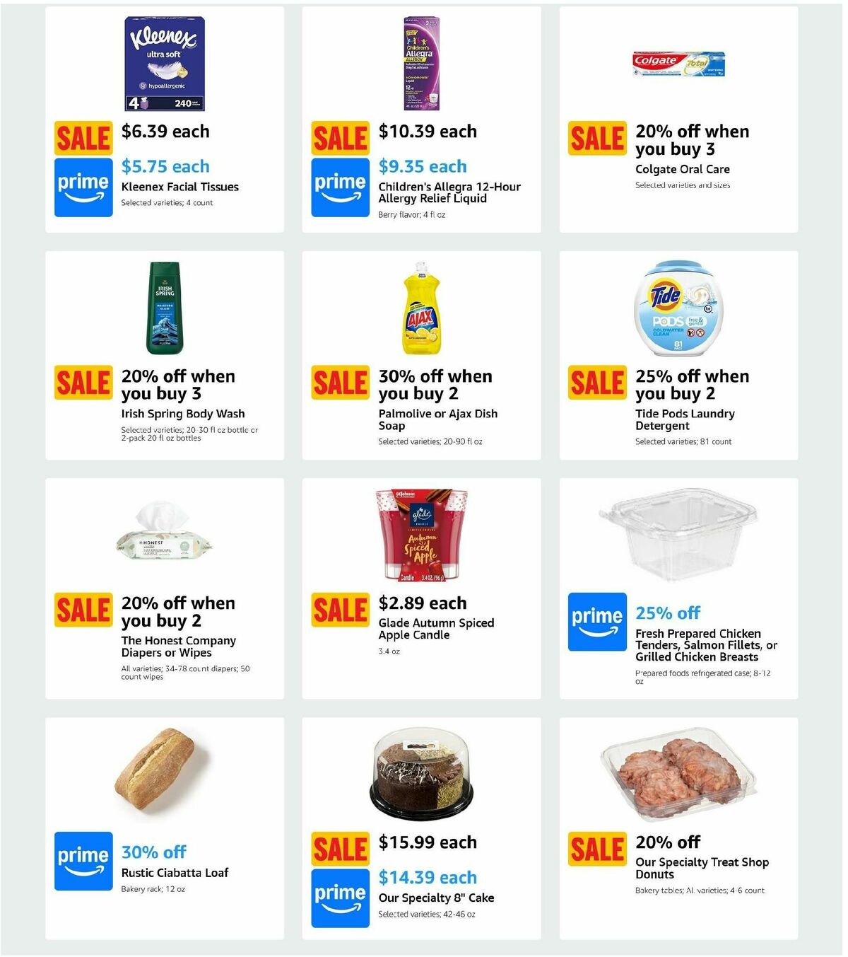 Amazon Fresh Weekly Ad from October 2