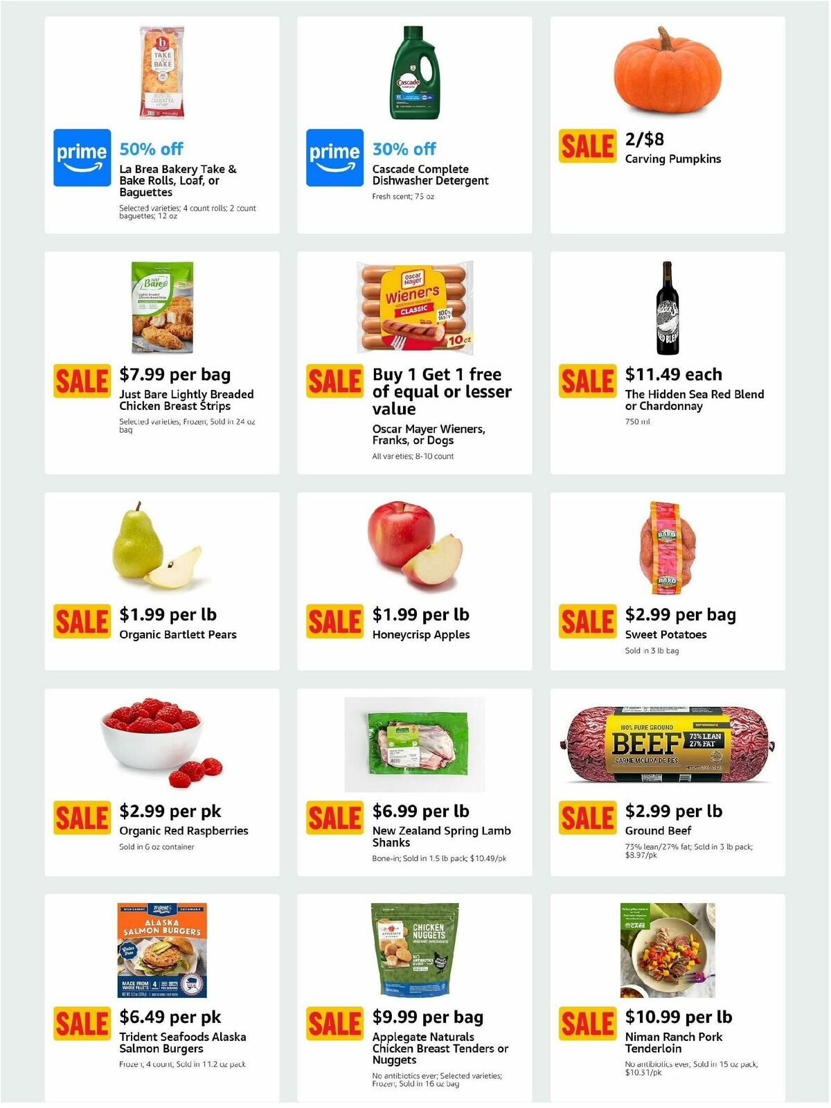 Amazon Fresh Weekly Ad from October 9