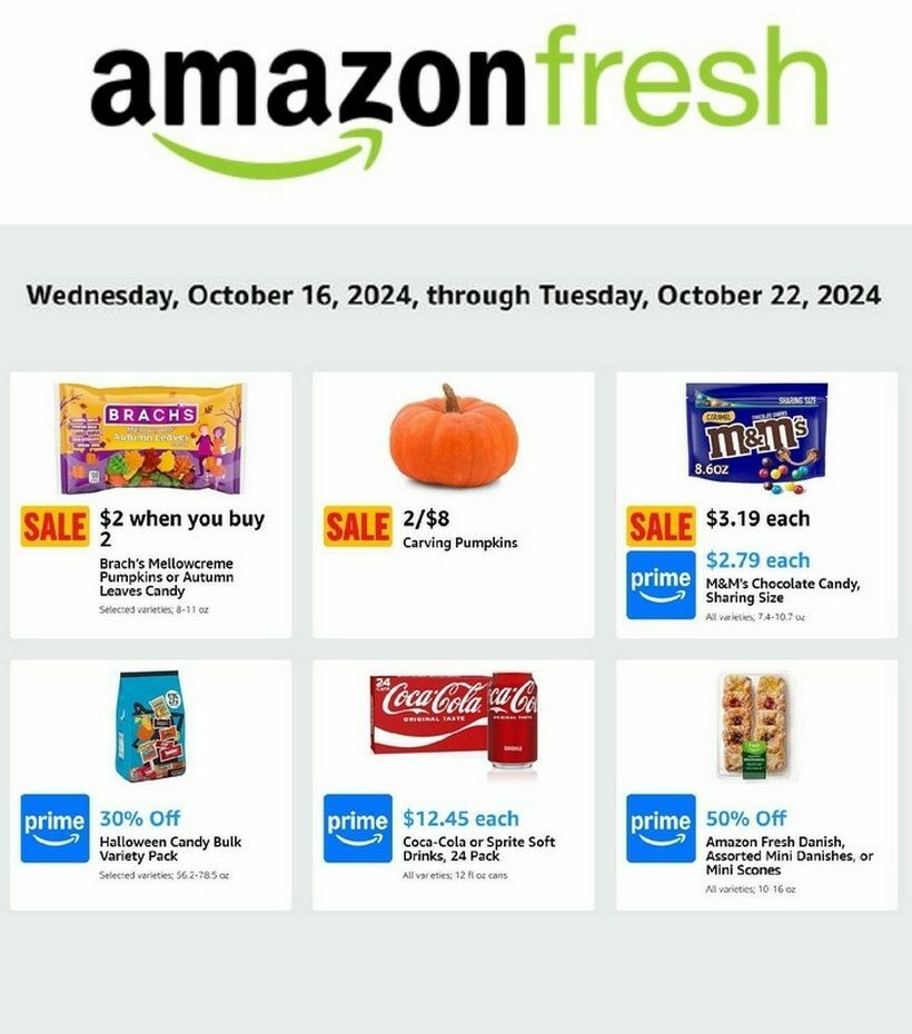 Amazon Fresh Weekly Ad from October 16