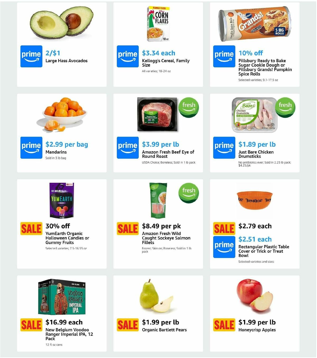 Amazon Fresh Weekly Ad from October 16