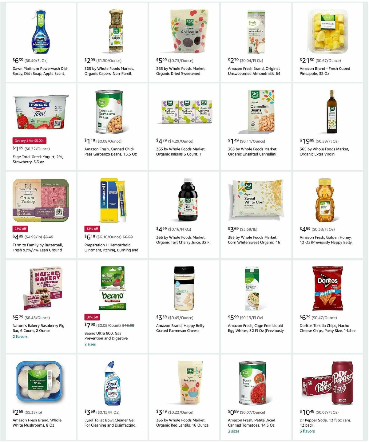 Amazon Fresh Weekly Ad from October 23