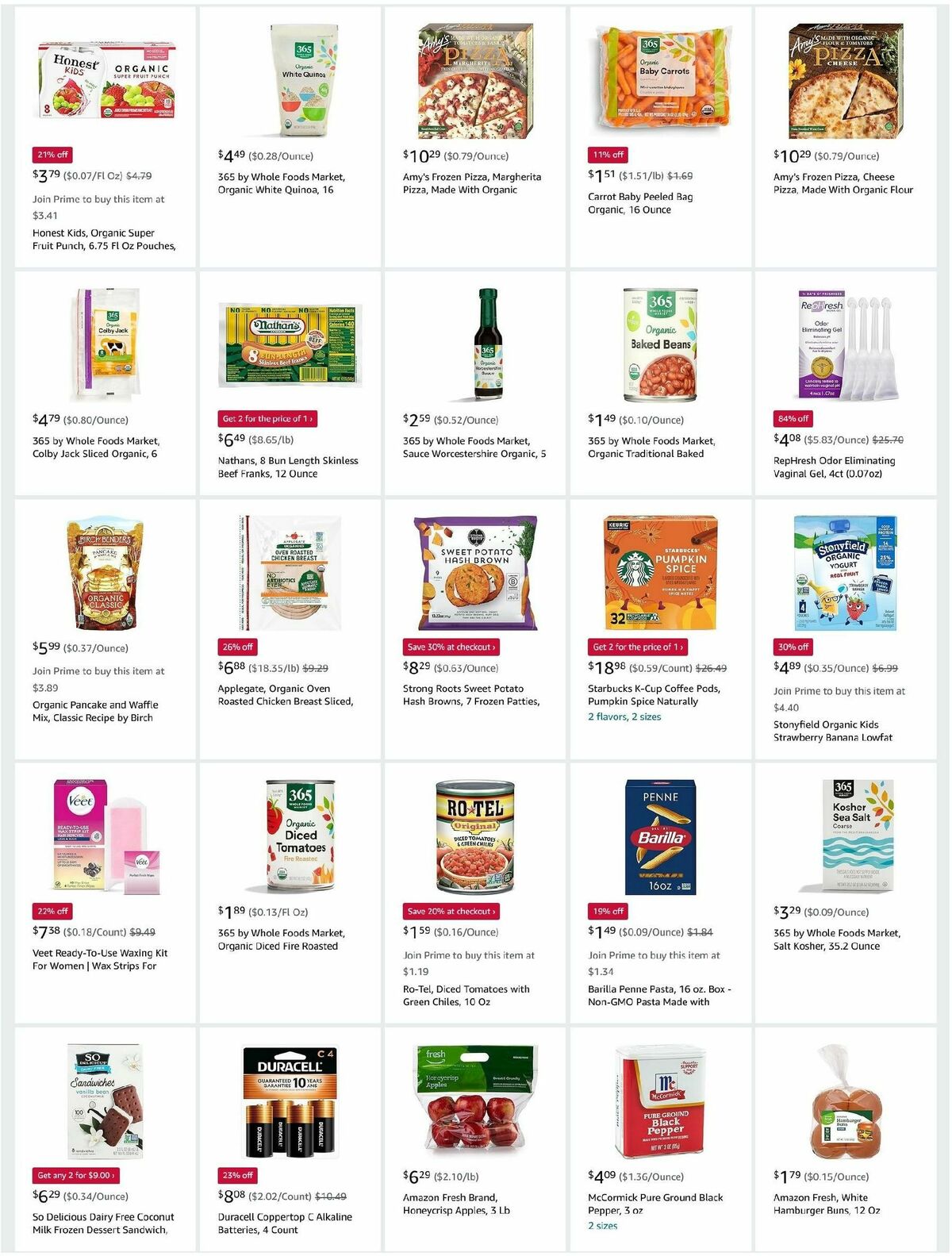 Amazon Fresh Weekly Ad from October 23