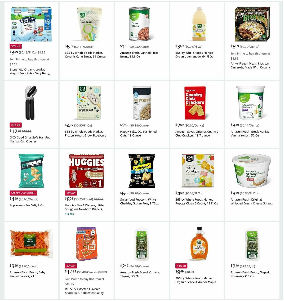 Amazon Fresh Weekly Ad from October 23