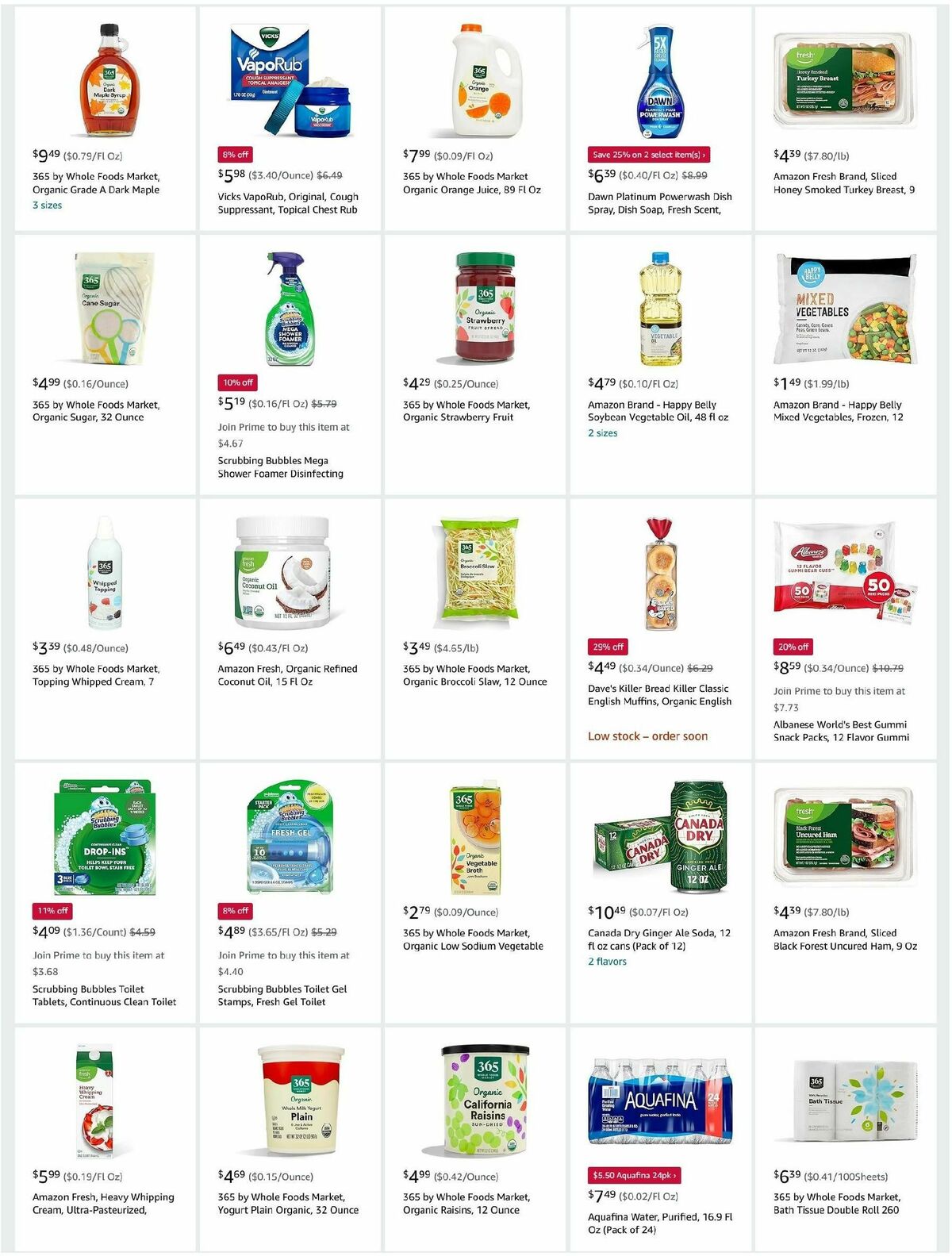 Amazon Fresh Weekly Ad from October 23