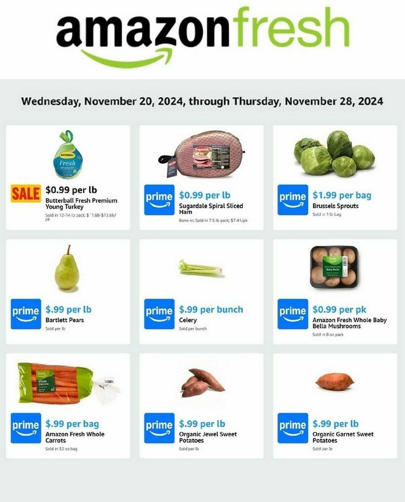 Amazon Fresh Weekly Ad from November 20