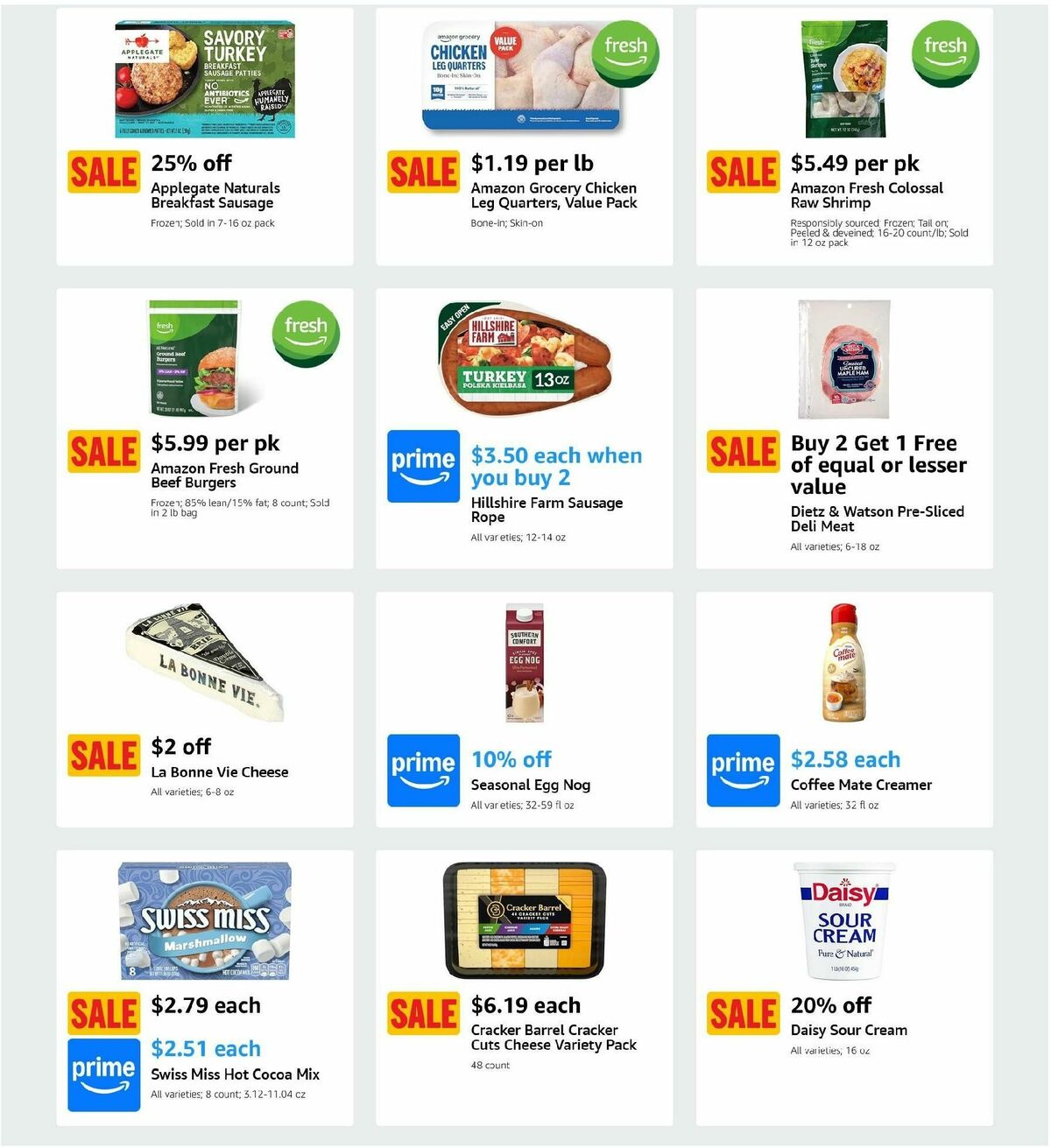 Amazon Fresh Weekly Ad from December 18