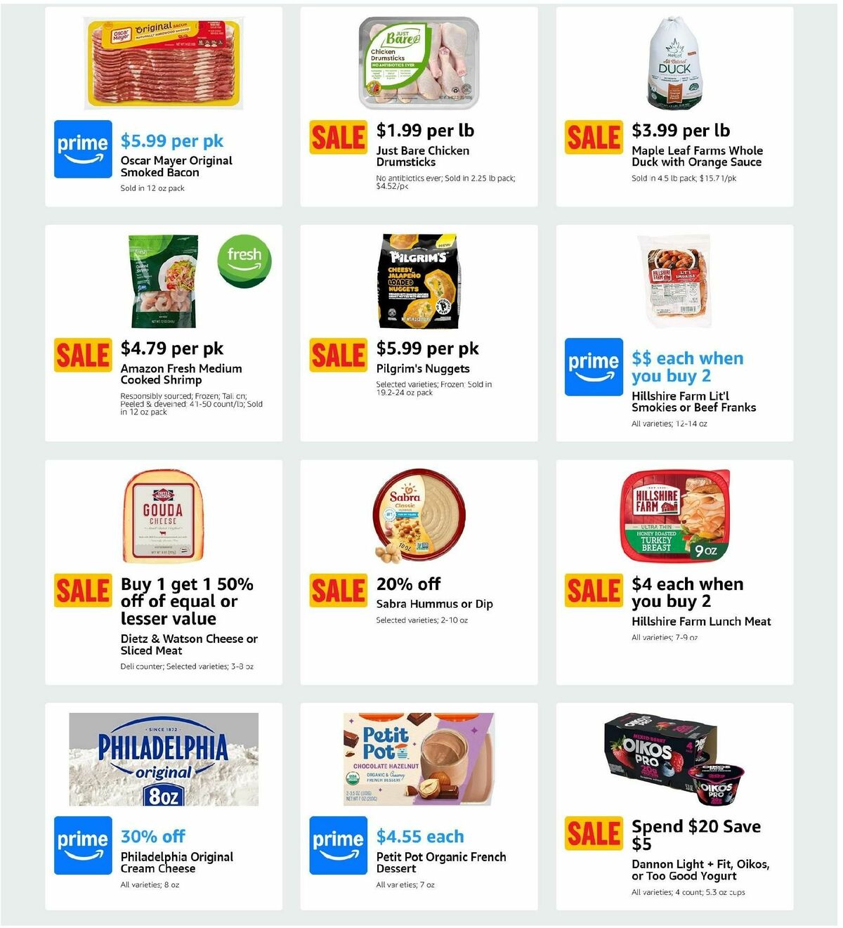 Amazon Fresh Weekly Ad from December 25