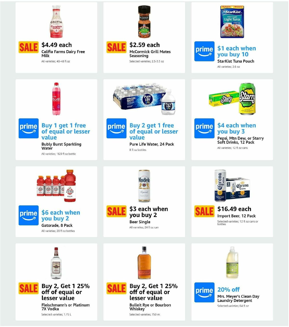 Amazon Fresh Weekly Ad from January 1