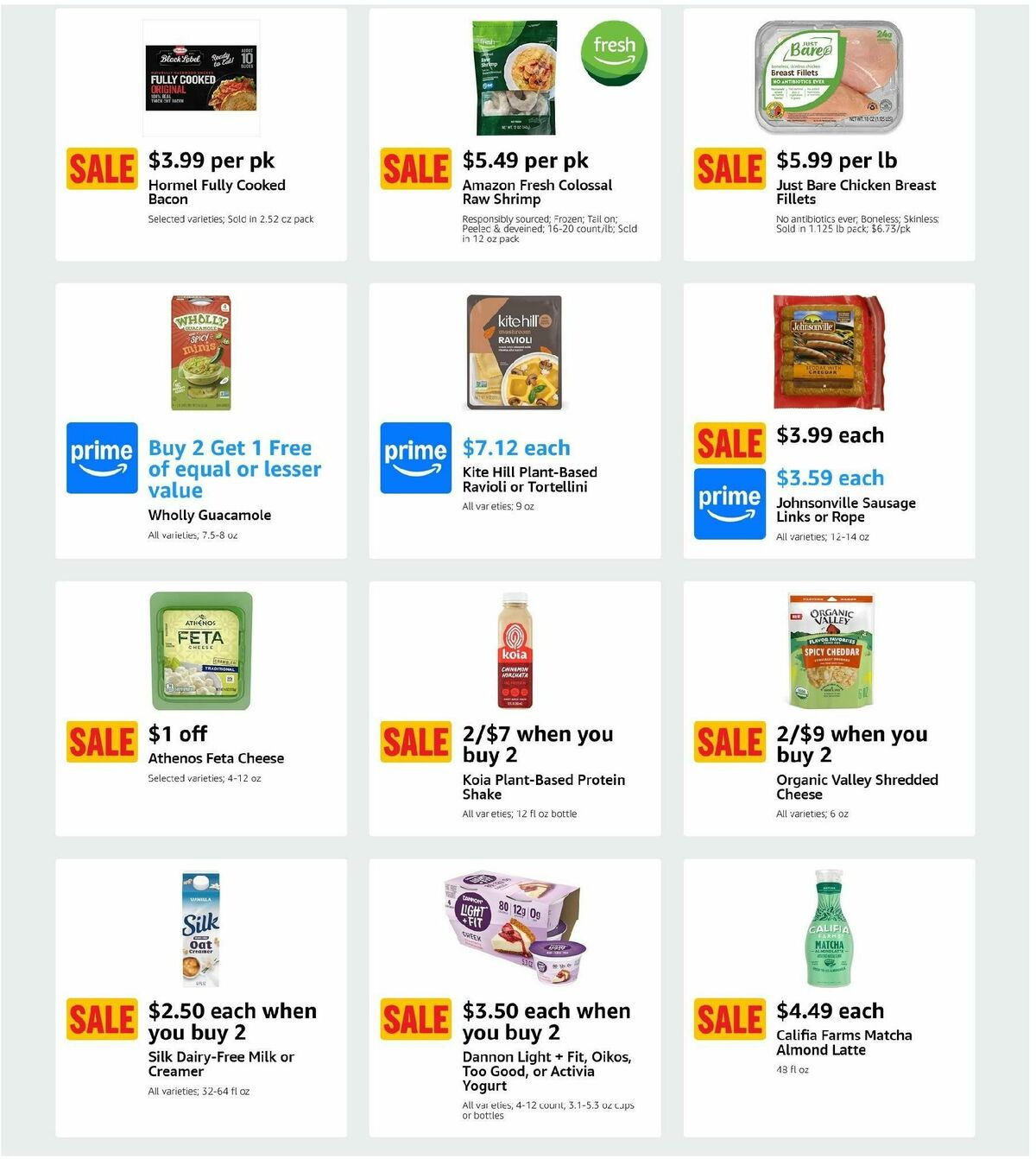 Amazon Fresh Weekly Ad from January 8